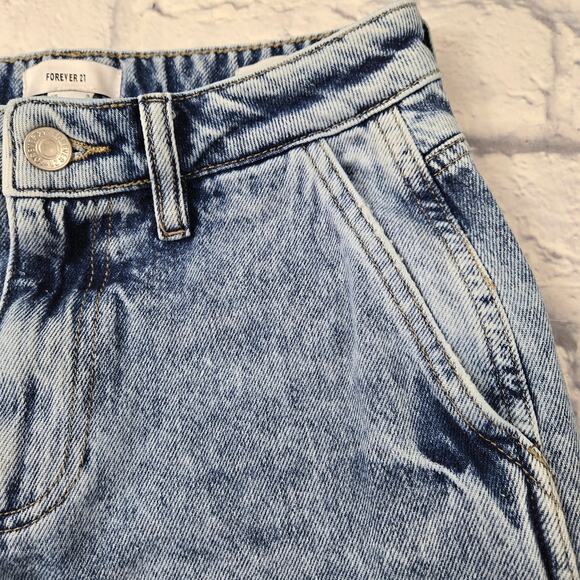 Forever 21 Women's Cargo Jeans Baggy Relaxed Fit Straight Leg size Small - Picture 8 of 15